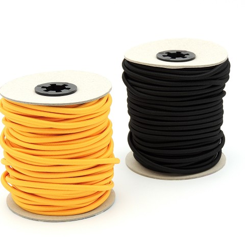 Spare elastic for Bungee sold by the metre.<br>Available colors black or yellow.